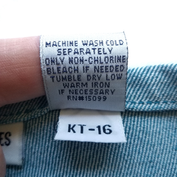 Teal Knee Length Denim Skirt - Picture 5 of 5